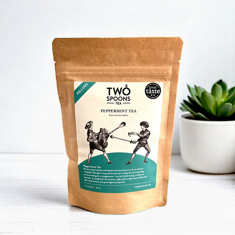 Peppermint tea, caffeine free tea.