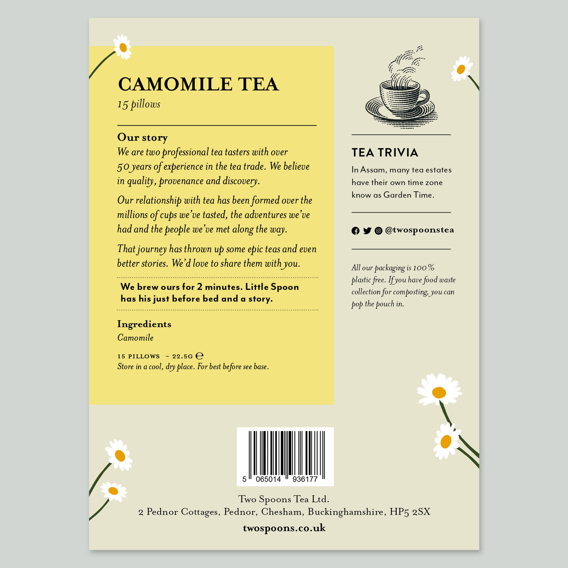 Camomile Tea Ingredients and Brewing Instructions