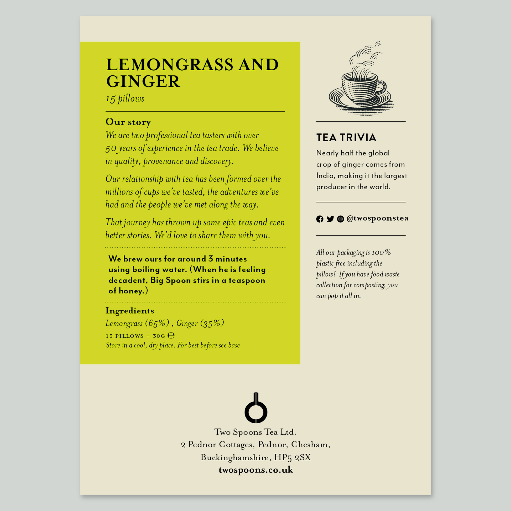 Best lemongrass and ginger tea