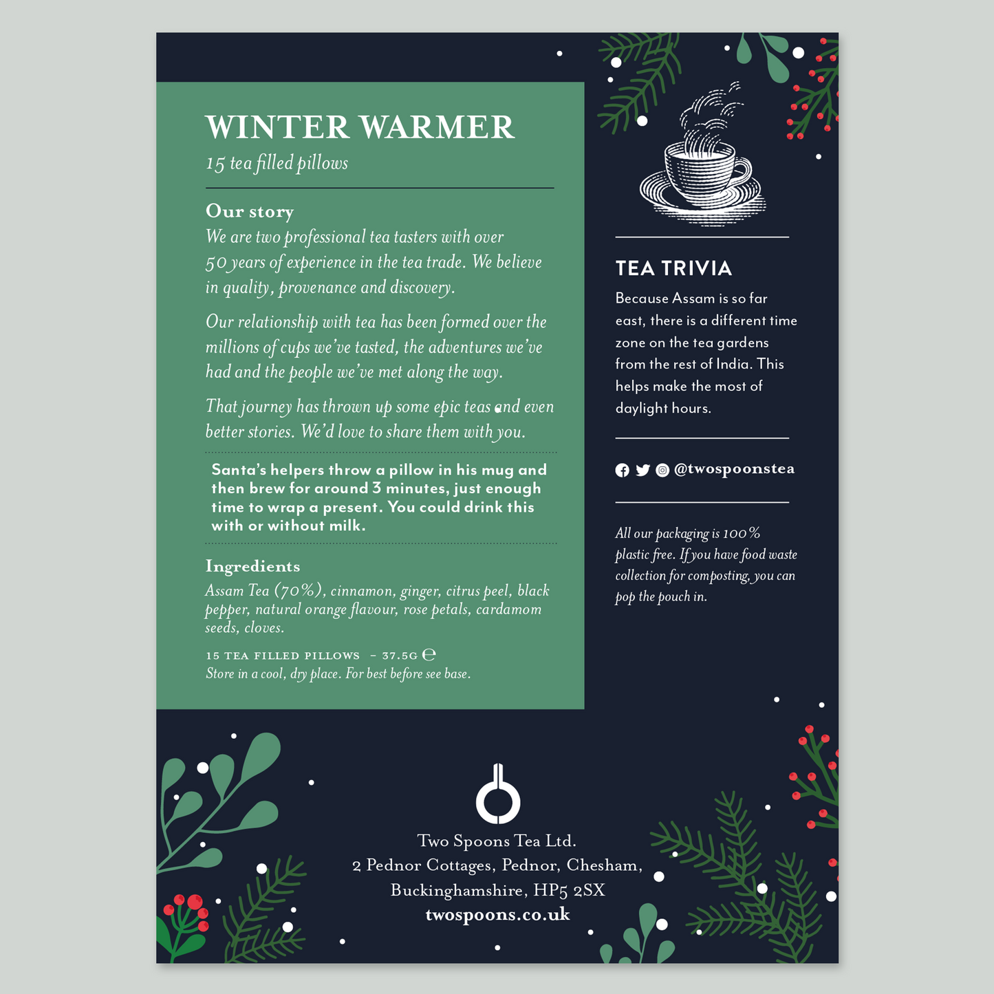 Winter Warmer Tea Caddy - Loose Leaf Tea - 75g