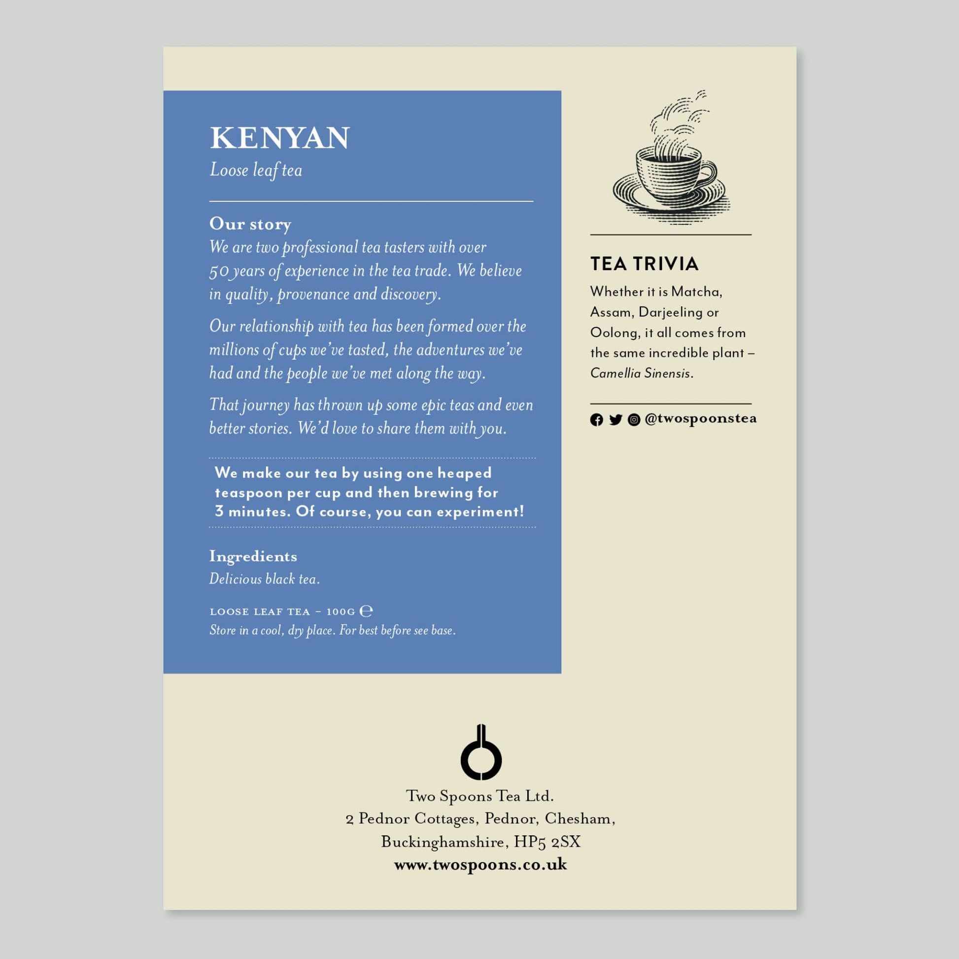 Kenyan Tea Loose Leaf with milk